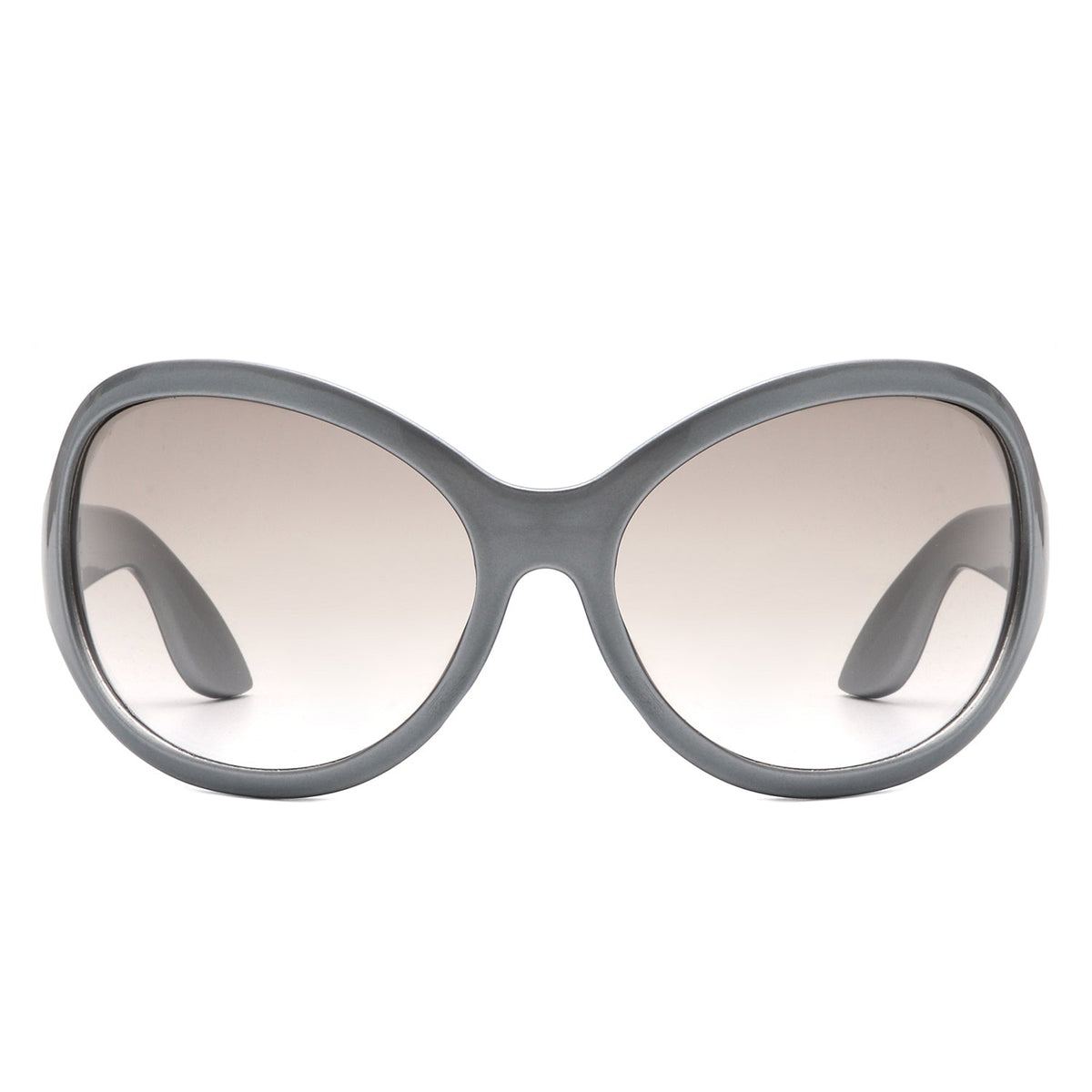 Aurora - Oversize Fashion Curved Large Women Round Sunglasses