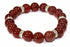 Silver Hestia Carnelian & pave beads bracelet featuring vibrant orange carnelian stones and sparkling pave bead accents.