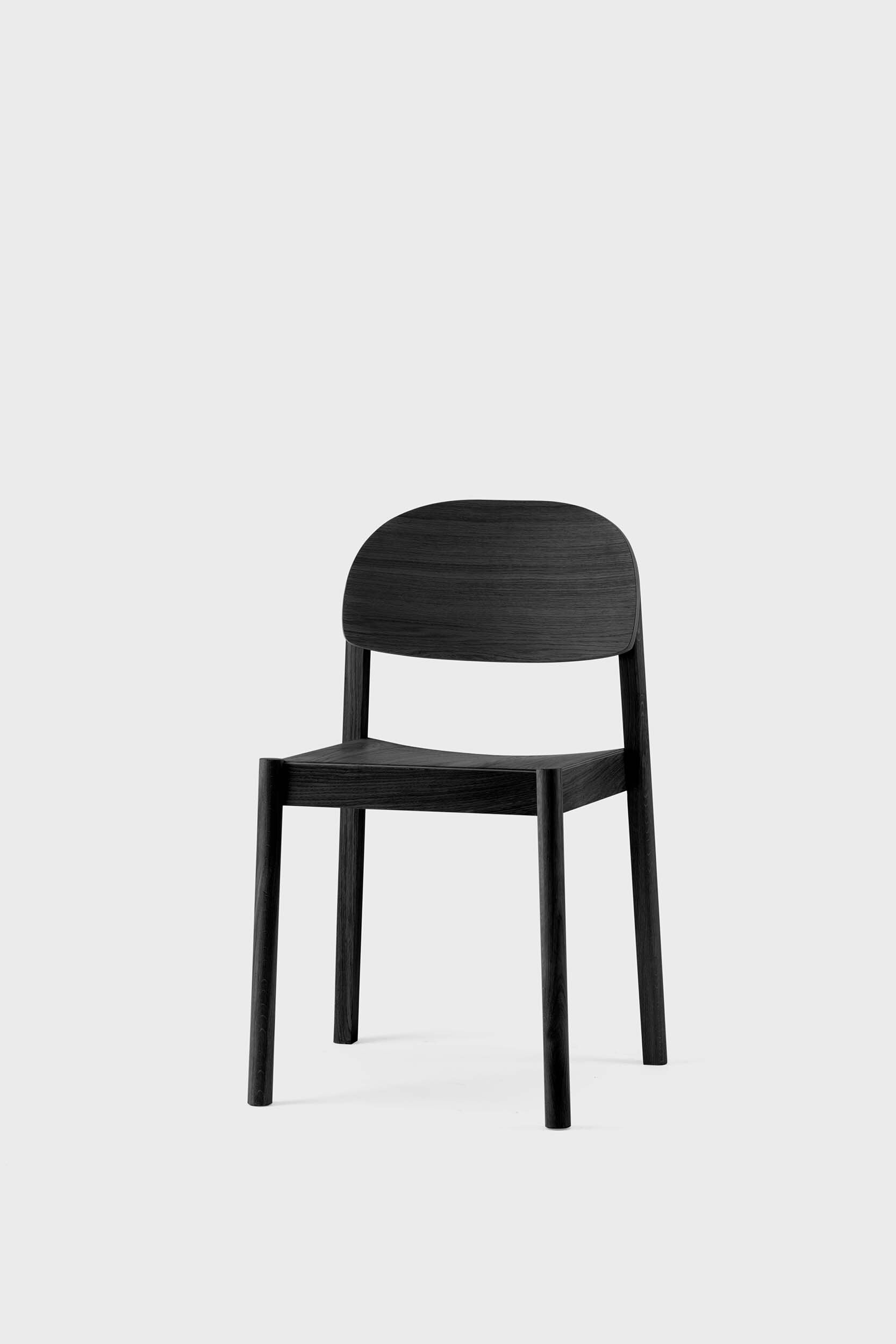 Aquamarine Poppy Citizen dining chair with dark wooden legs and upholstered seat, showcasing elegant furniture design.