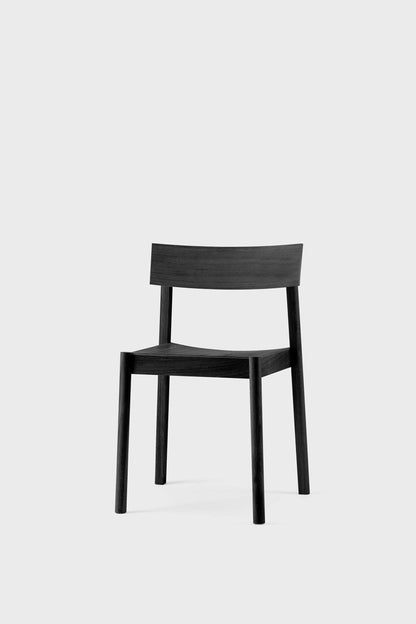 Dark wooden Citizen dining chair by Aquamarine Poppy with a cushioned seat and modern design.