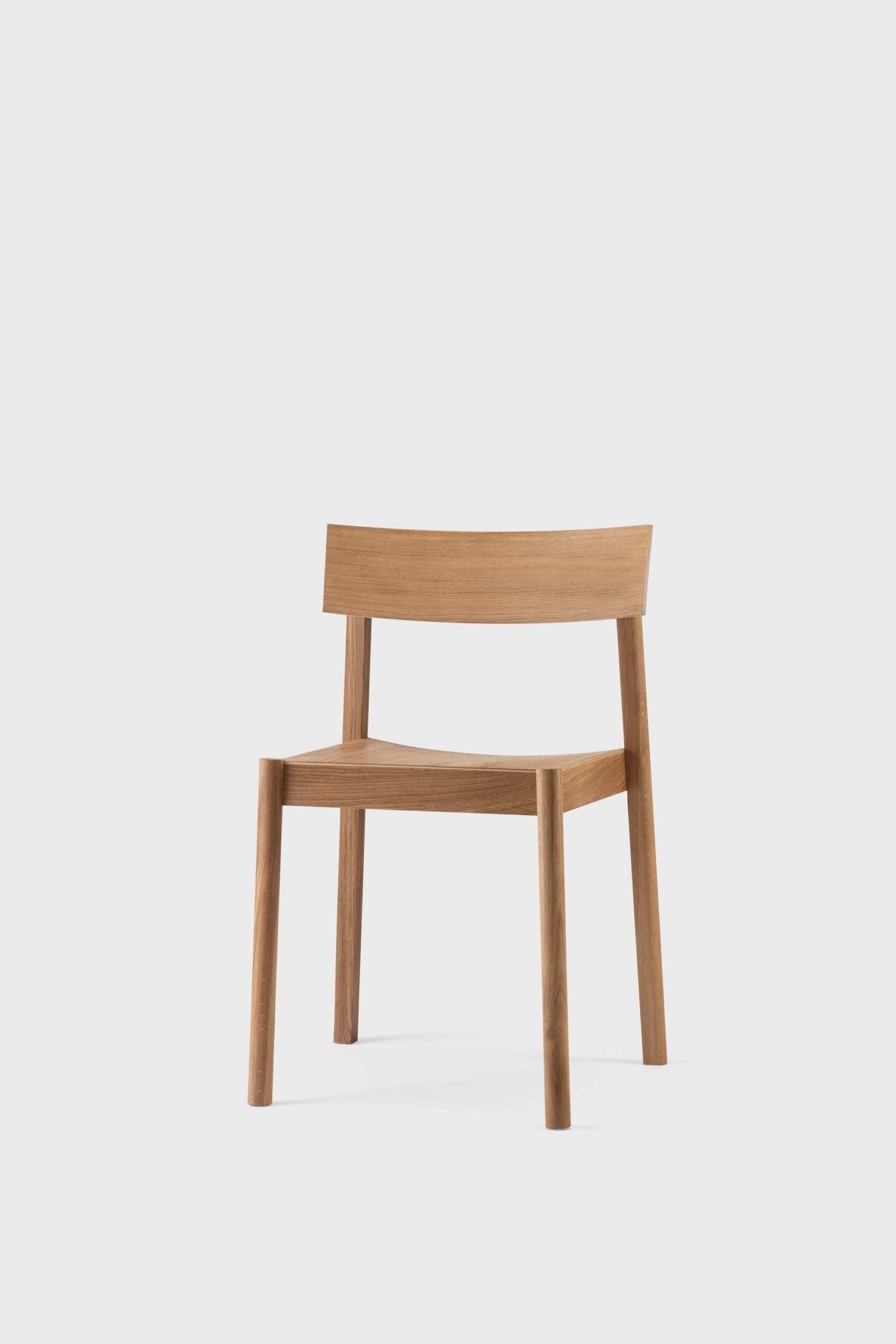 Aquamarine Poppy Citizen dining chair with wooden legs and upholstered seat, showcasing modern furniture design.