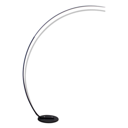 Modern RGBW curve floor lamp by Sangria Apricot, featuring sleek design and adjustable lighting for stylish home decor.