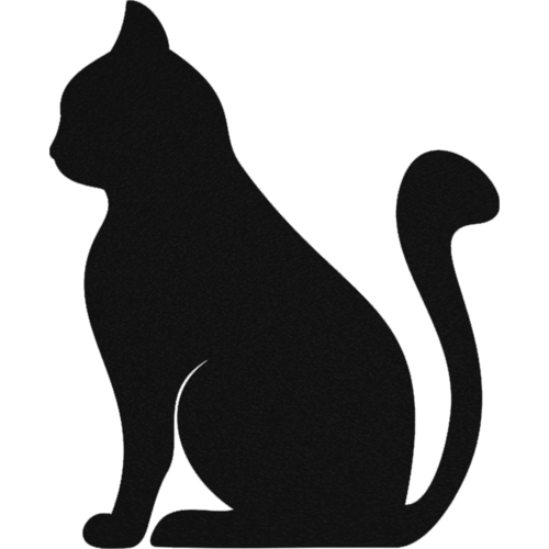 Metal wall art featuring a cat design with a chair, crafted by Malachite in steel for modern home decor.