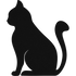 Metal wall art featuring a cat design with a chair, crafted by Malachite in steel for modern home decor.