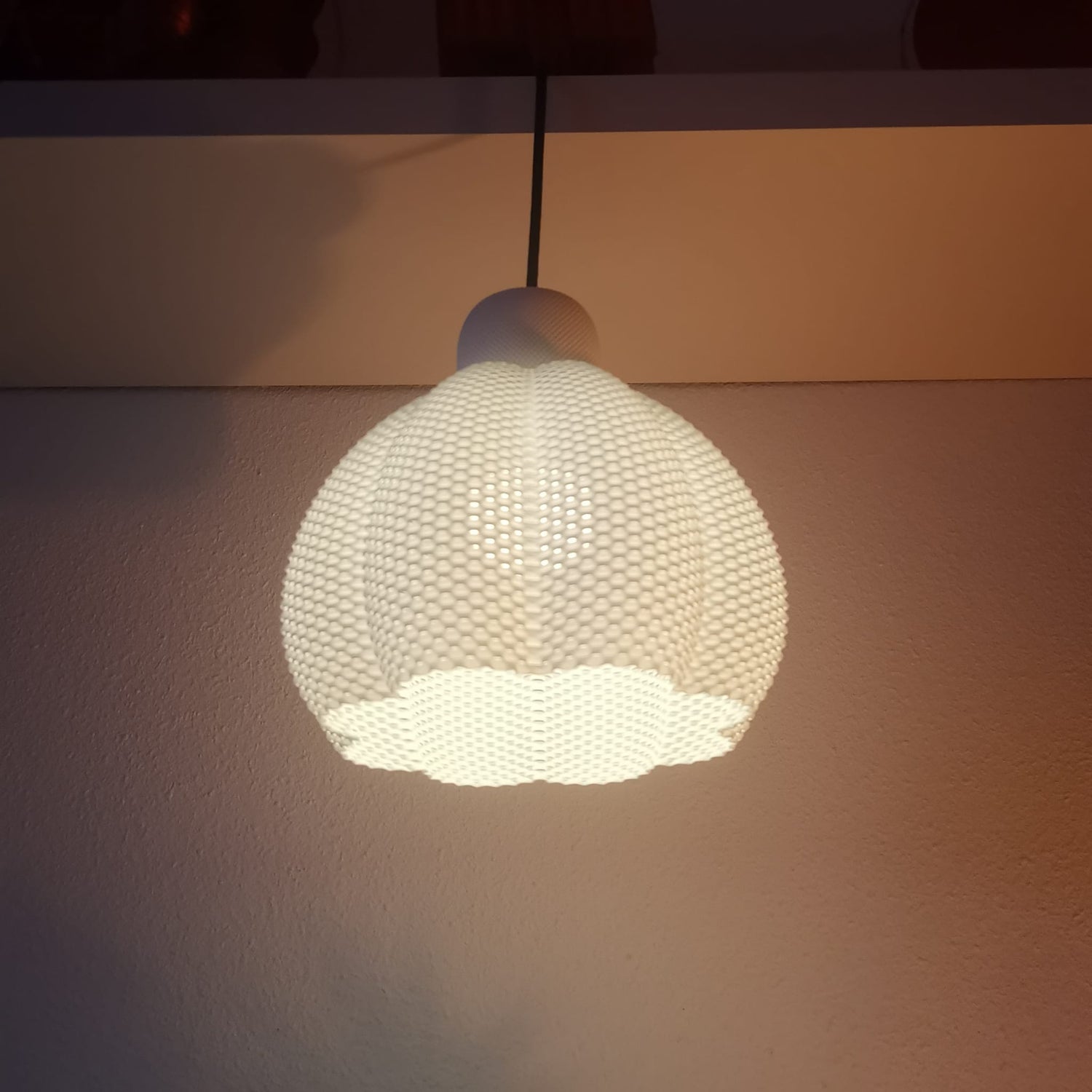 Azure Pontus Celeste Light Pendant Lamp hanging with a sleek, modern design, showcasing its elegant lighting fixture for contemporary spaces.