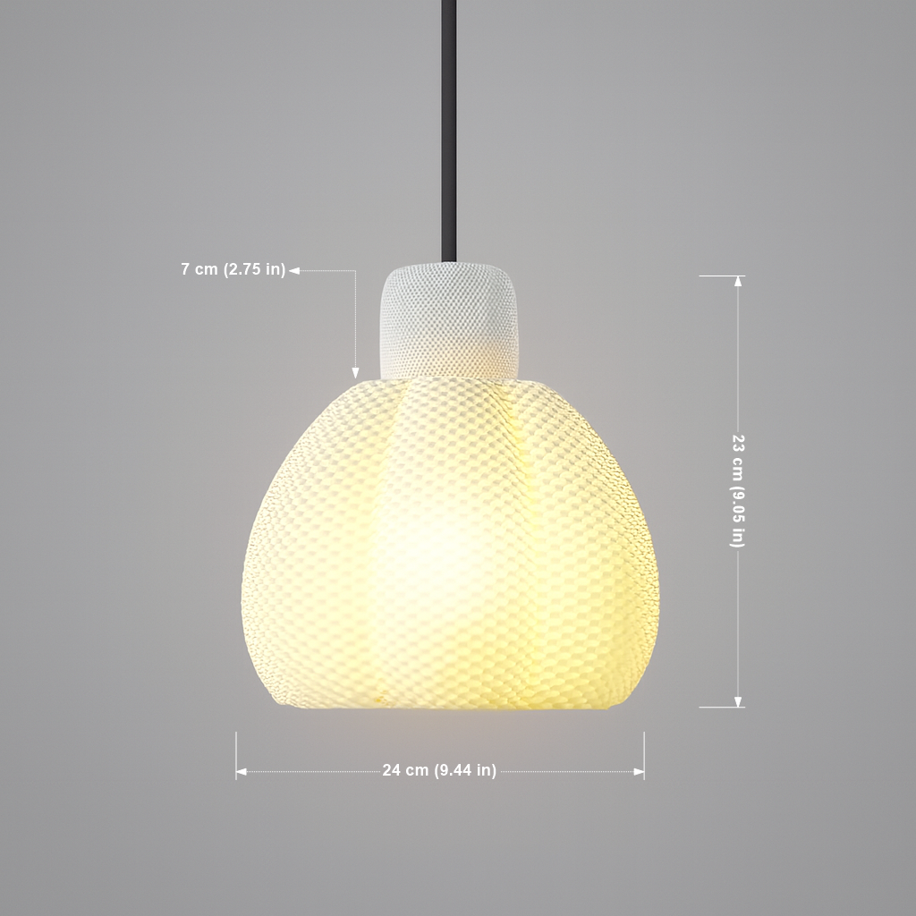 Azure Pontus Celeste Light Pendant Lamp hanging with a sleek design and soft glow, ideal for modern interior lighting.