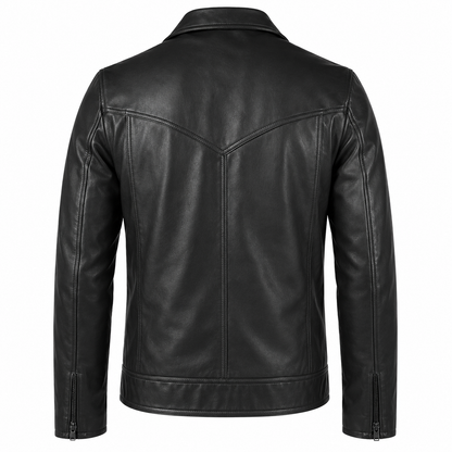 Men’s Drifter Black Leather Fashion Jacket