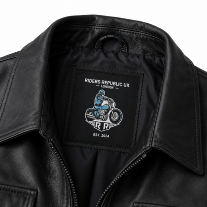 Men’s Drifter Black Leather Fashion Jacket