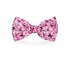 Pink Cheerios dog bow tie from Plum Semele, a cute accessory for pet collars and dog wear, featuring a cheerful cereal pattern.