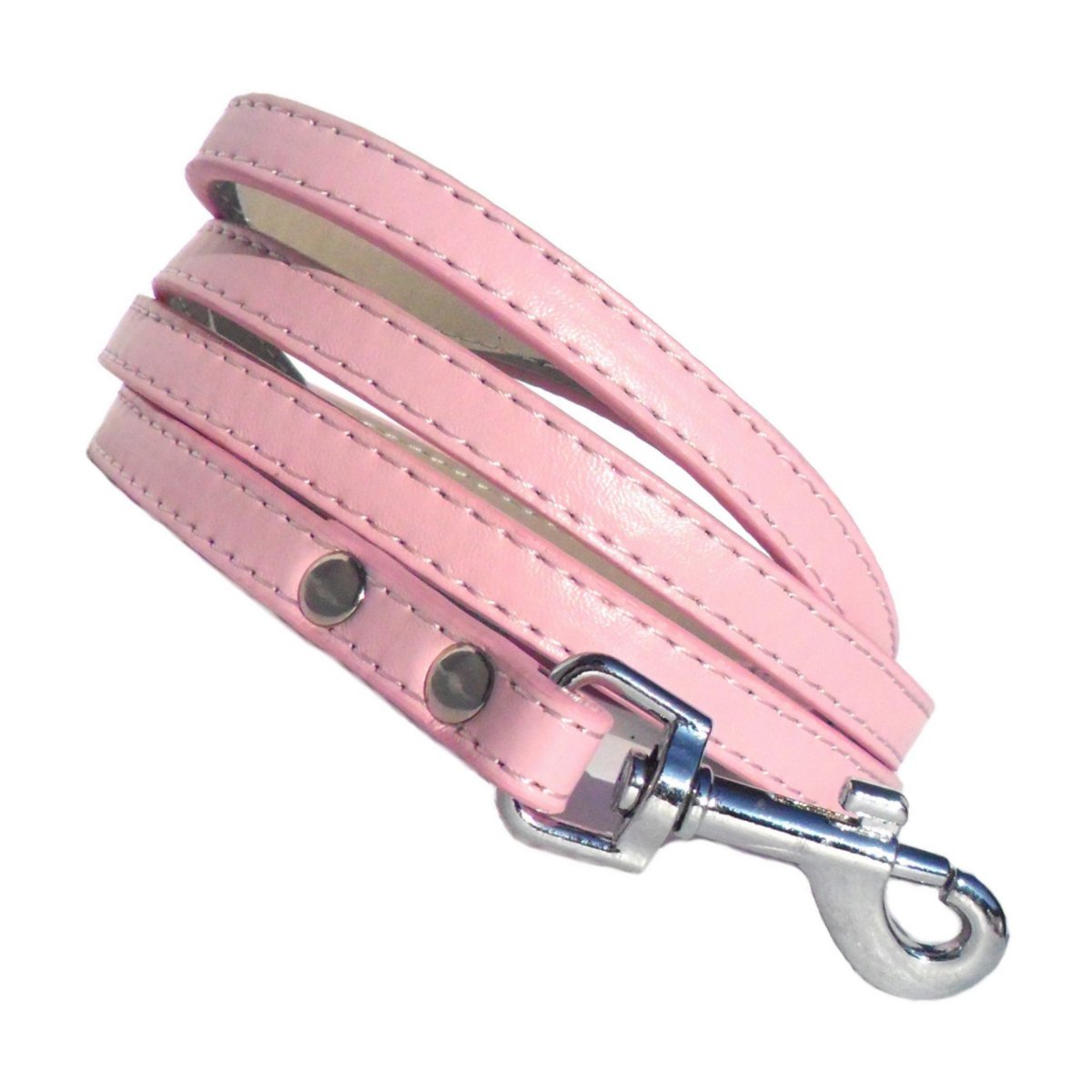 Salmon Oscar small classic dog lead in light pink, durable blue pet leash for small dogs, made of sturdy materials.