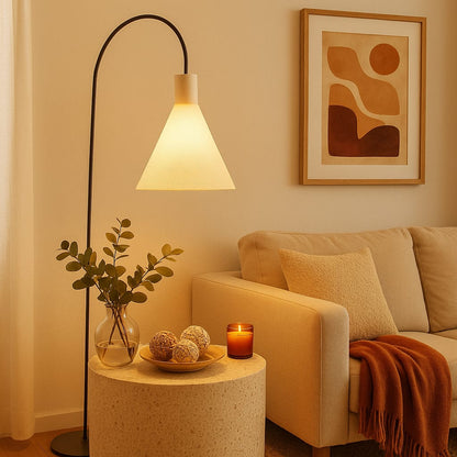 Azure Pontus Conea Light, modern lighting fixture with sleek design, shown hanging from ceiling with a white finish.