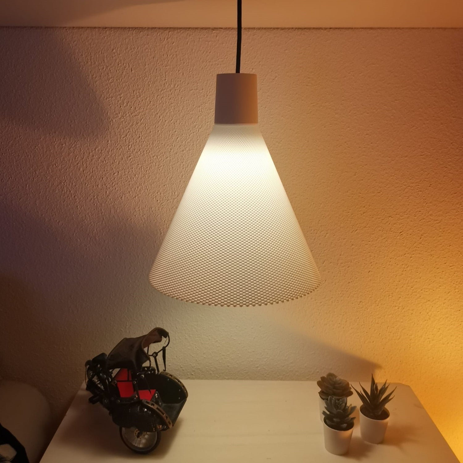 Azure Pontus Conea Light Pendant Lamp hanging fixture with sleek modern design, featuring a smooth cone-shaped shade.