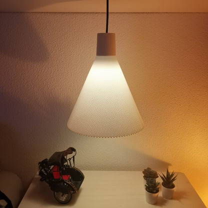 Azure Pontus Conea Light Pendant Lamp hanging fixture with sleek modern design, featuring a smooth cone-shaped shade.