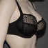 Conturelle Belle De Jour sheer lace plus size bra with delicate floral details, underwire support, and adjustable straps.