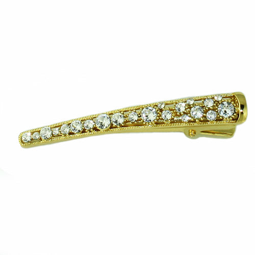 Gold Crystal Hair Clip by Cyan Ismene, elegant hair accessory with sparkling crystal details for stylish hair styling.
