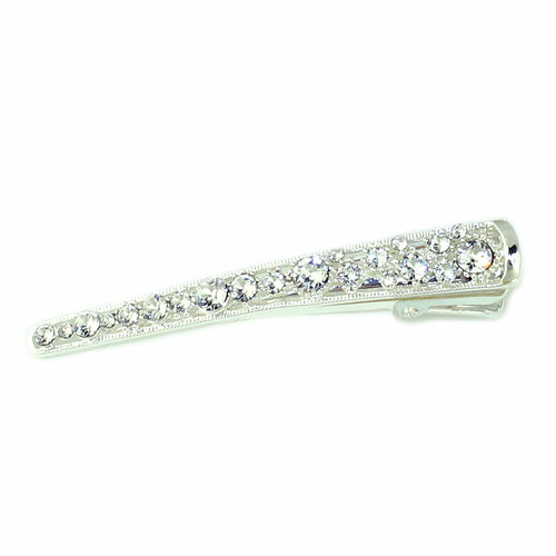 Silver Crystal Hair Clip by Cyan Ismene, elegant hair accessory with sparkling crystals for stylish hair styling.