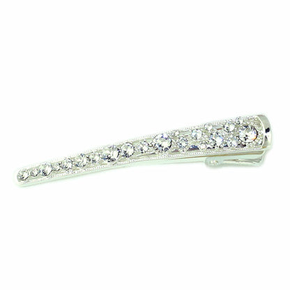 Silver Crystal Hair Clip by Cyan Ismene, elegant hair accessory with sparkling crystals for stylish hair styling.