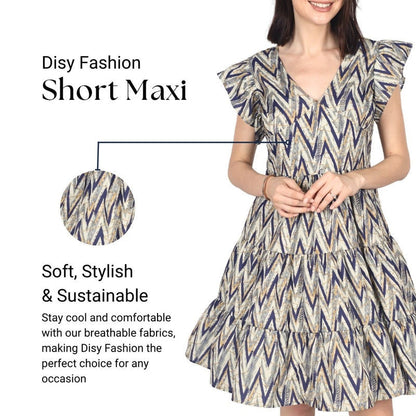 Jade Poppy short maxi dress for women featuring a stylish, show-stopping design with a vibrant, flowing silhouette.