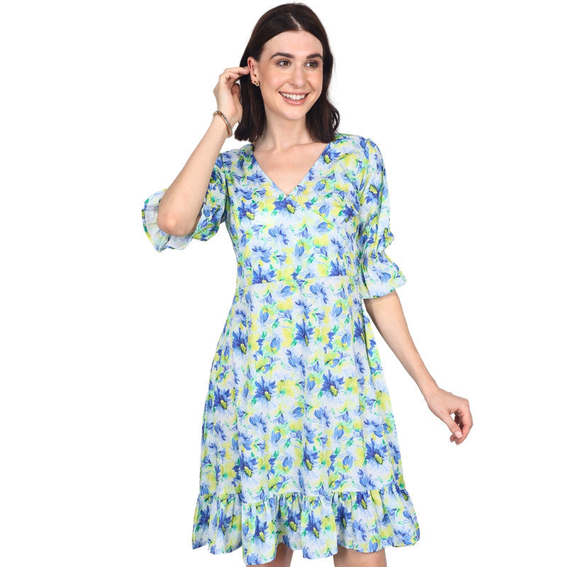 Jade Poppy short dress with sleeveless design, fitted waist, and above-the-knee length, perfect for trendy casual wear.