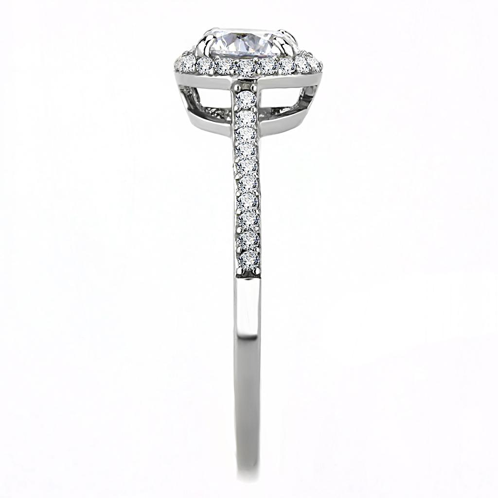 High polished stainless steel ring with AAA grade from Turquoise Tiger, showcasing a sleek, reflective jewelry design.
