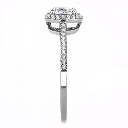 High polished stainless steel ring with AAA grade from Turquoise Tiger, showcasing a sleek, reflective jewelry design.