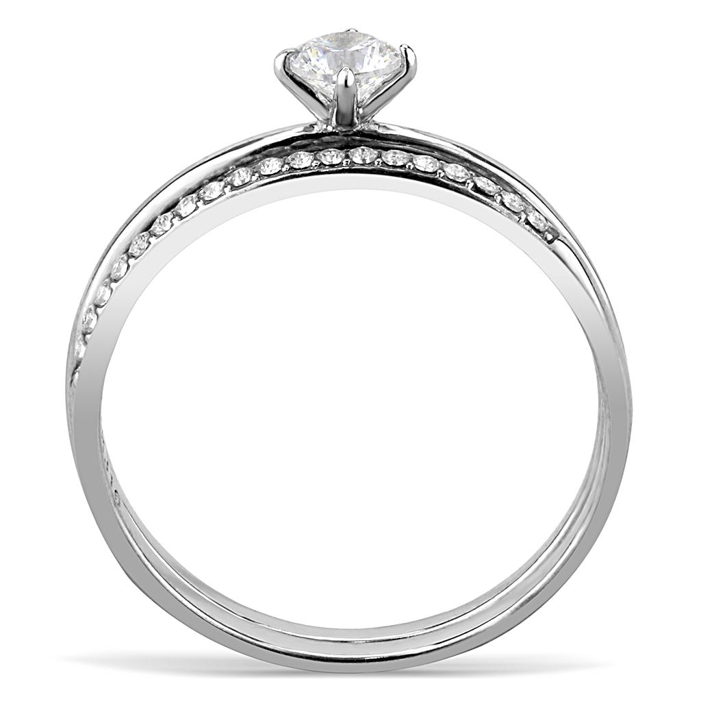 High polished stainless steel ring with AAA grade, jewelry and watches by Turquoise Tiger, showcasing a sleek, shiny band.