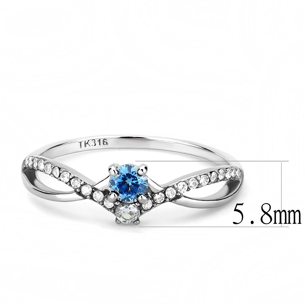 High polished stainless steel ring with AAA grade finish from Turquoise Tiger, showcasing a sleek, shiny jewelry design.