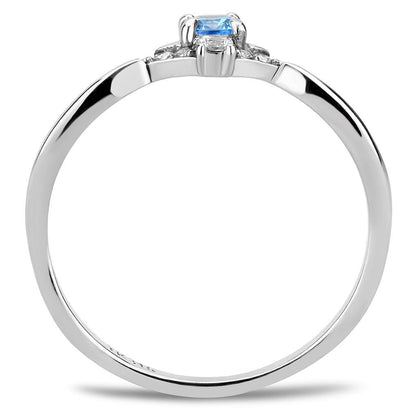 High polished stainless steel ring with AAA grade finish by Turquoise Tiger, showcasing a sleek, shiny jewelry design.