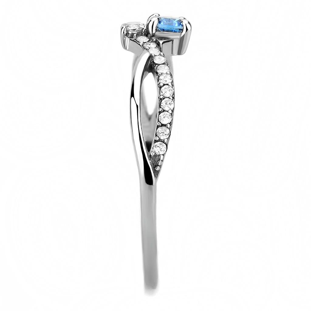High polished stainless steel ring with AAA grade, jewelry by Turquoise Tiger, showcasing a sleek, shiny design.