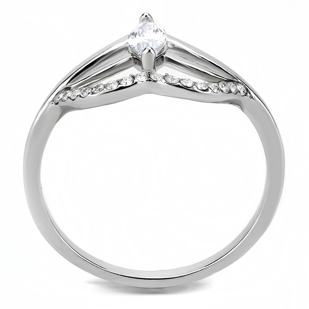 High polished stainless steel ring with AAA grade quality from Turquoise Tiger, showcasing a sleek and shiny jewelry design.