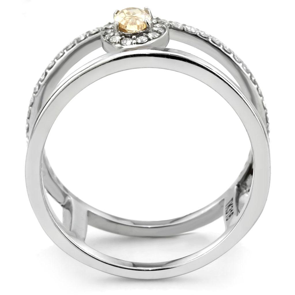 High polished stainless steel ring by Turquoise Tiger featuring AAA grade quality, showcasing a sleek, shiny jewelry design.