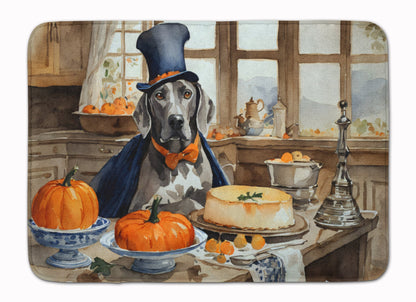 Weimaraner Fall Kitchen Pumpkins Memory Foam Kitchen Mat