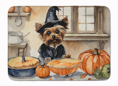 Yorkie Fall Kitchen Pumpkins Memory Foam Kitchen Mat