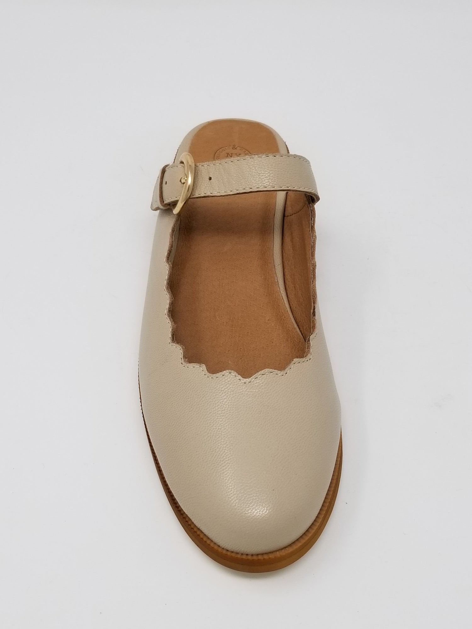 Azure Ophion Glendale footwear front view, featuring elegant nude-colored dance shoes with stylish design and comfortable fit.