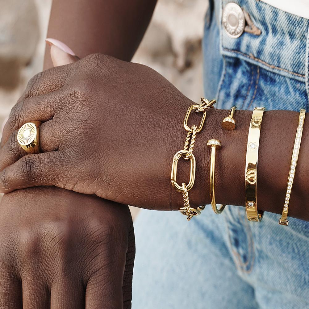 Silver layered bangle ring set by Lavender Phoebe featuring multiple thin bands and minimalist design for stylish jewelry.