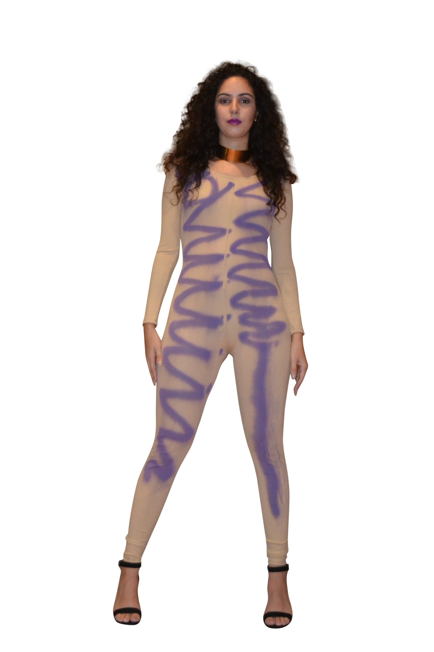 Nude and purple women&