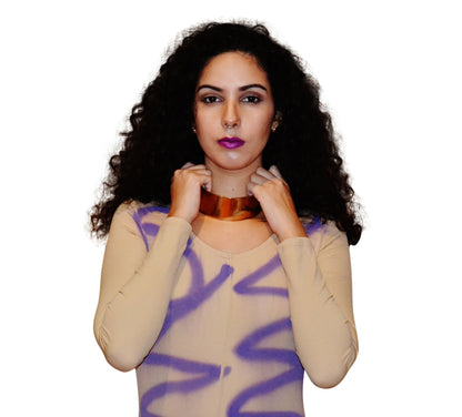 Nude and purple women&