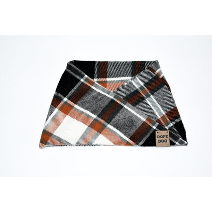 Scarlet Gaia Pecan Pie dog scarf with festive pecan pie print, soft pet accessory for dogs, stylish and comfortable pet clothing.