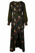 Blush Athena long sleeve wrap dress with V-neckline and fitted waist, displayed on a mannequin.