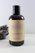 White Smokey Organic Daily Shampoo bottle, natural hair care product with a clean, minimalist design and white and green packaging.