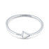 Dainty silver triangle ring from Cyan Ismene featuring a sleek geometric design for minimalistic style.