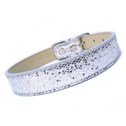 Salmon Oscar Disco Fever Dog Collar with glittery, colorful design for fashionable pets, made for stylish dog accessories.
