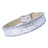 Salmon Oscar Disco Fever Dog Collar with glittery, colorful design for fashionable pets, made for stylish dog accessories.