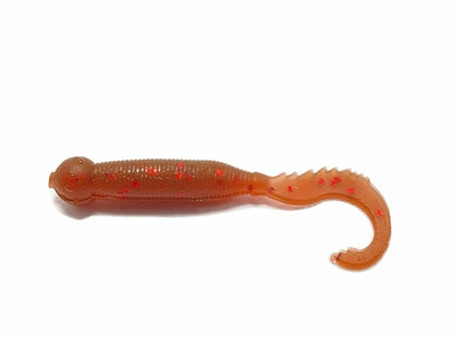 Aquamarine Misty Drago Boost 2-inch fishing lure, close-up view of the vibrant, detailed bait for freshwater fishing.