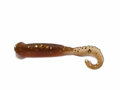 Aquamarine Misty Drago Boost 2-inch fishing lure shown in close-up, highlighting its detailed design and vibrant color pattern.