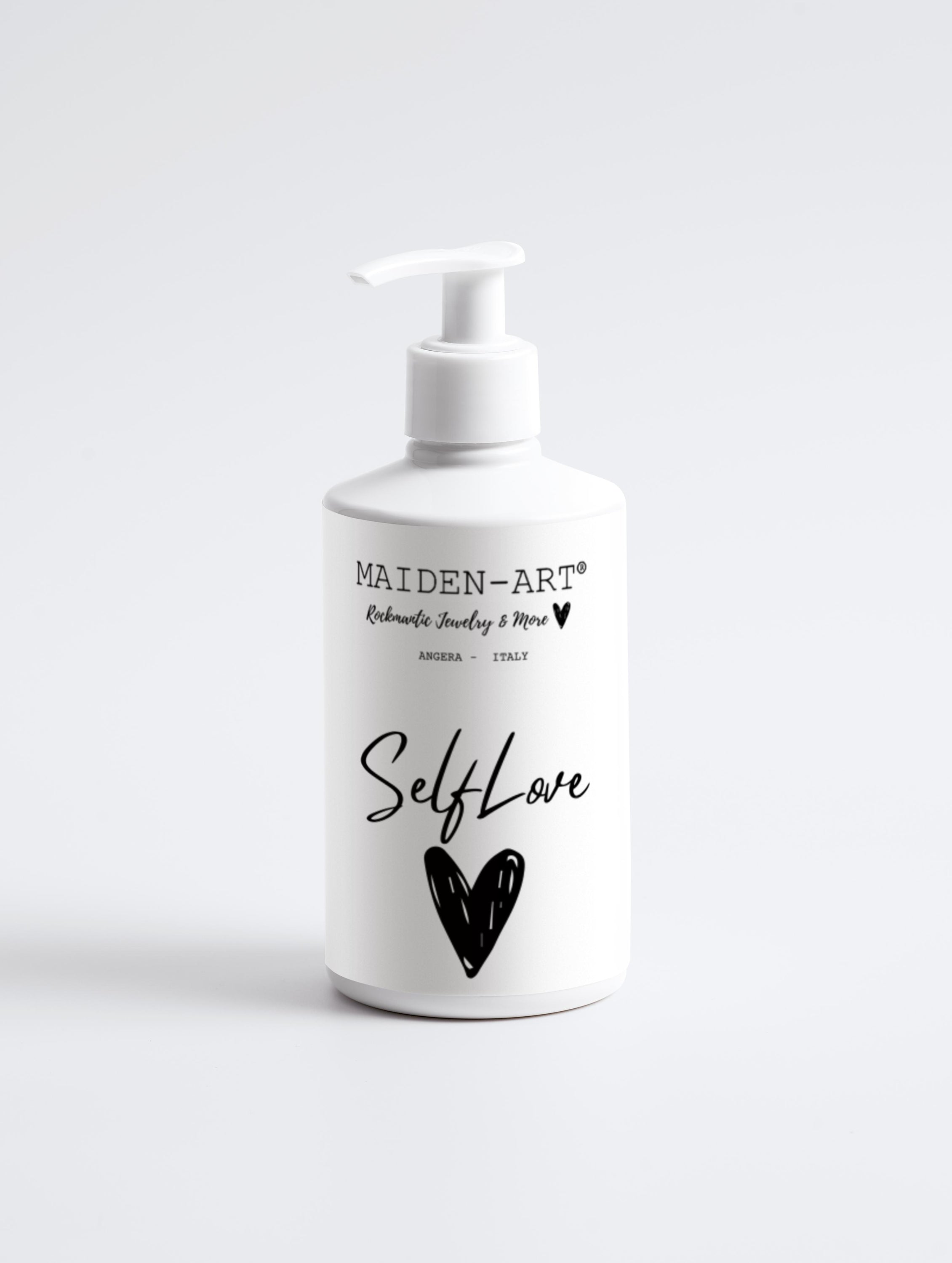 Pink Lucky Self-Love Bliss moisturizing body lotion bottle with a soft pink label, displayed on a white background.