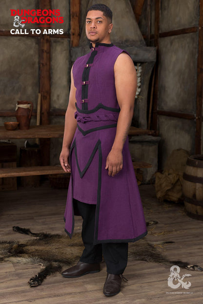 Dungeons &amp; Dragons Sorcerer Battle Skirt in purple and black, featuring detailed fantasy-inspired design for festivals and costume events.