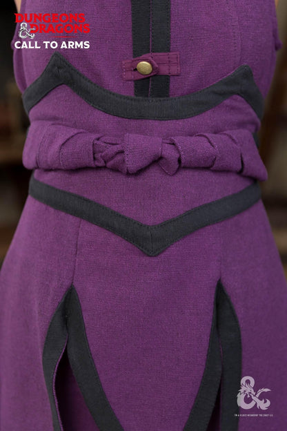 Purple and black Dungeons &amp; Dragons Sorcerer Battle Skirt by Azure Briseis, featuring detailed front design for festivals and parties.