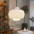Azure Pontus Dynasty Glow Pendant Lamp hanging with a modern design, featuring a sleek, illuminated glass shade for stylish lighting.
