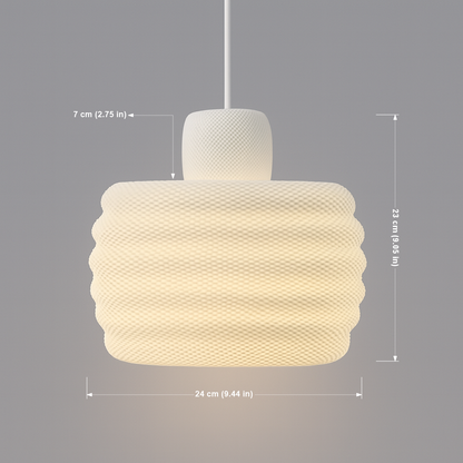 Azure Pontus Dynasty Ripple Pendant Lamp hanging light fixture with a wavy, textured design for modern interior lighting.